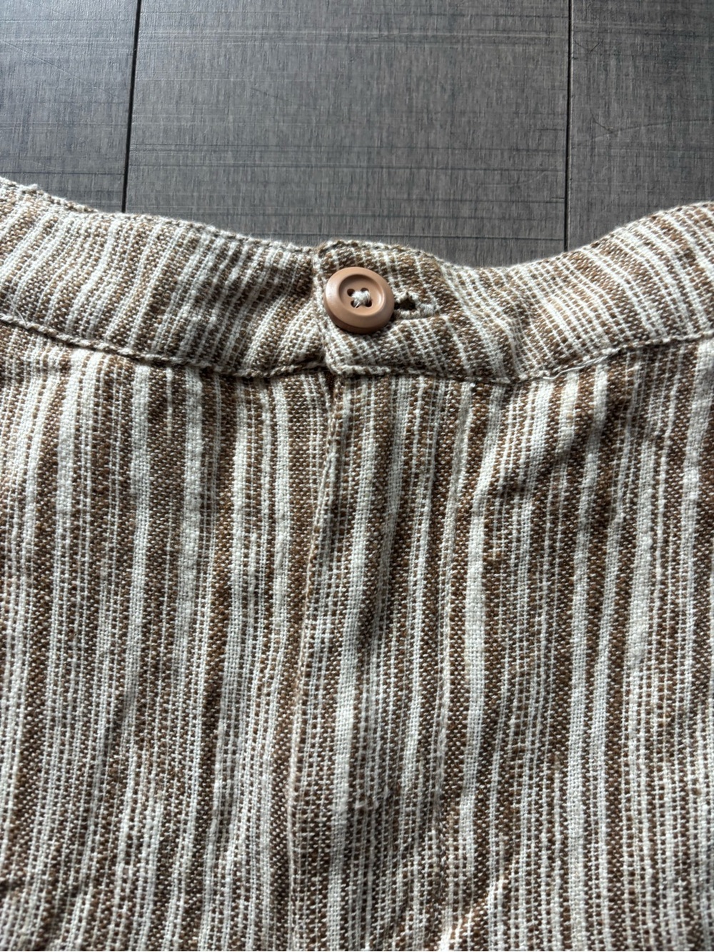 ♥️5/$25♥️Free People Marta Yarn Dye Trousers-Frayed Hem & Relaxed Fit - Picture 3 of 6